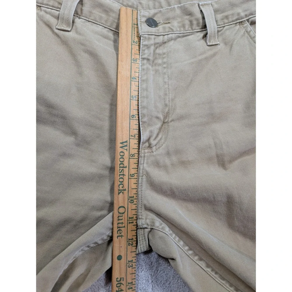 Carhartt Carpenter Pants Mens 36x30 Dark Khaki Relaxed Fit Canvas B324 DKH